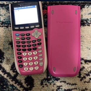 Hot pink TI 84 Graphing Calculator Plus C Silver edition